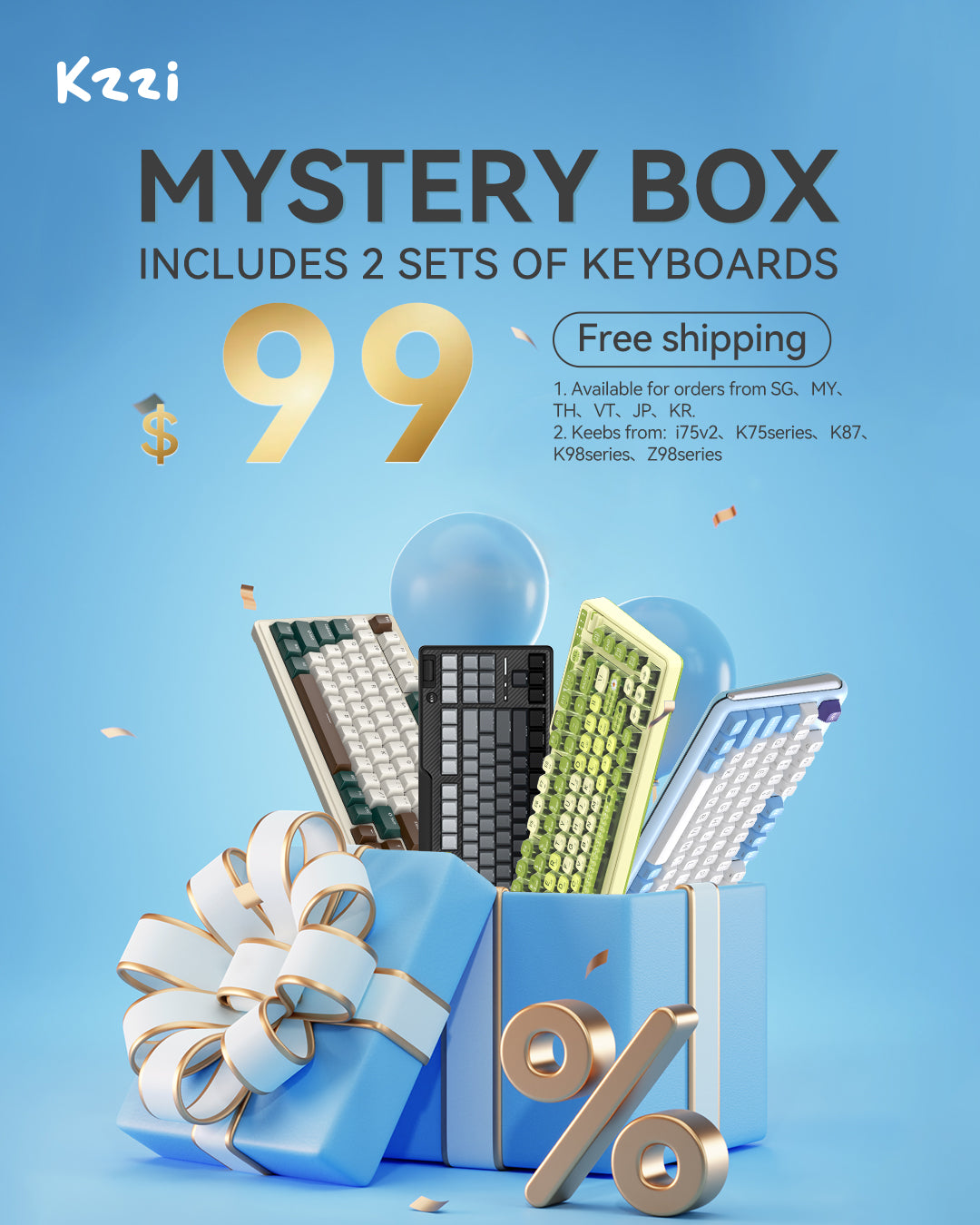 Kzzi Mechanical keyboard Mystery Box
