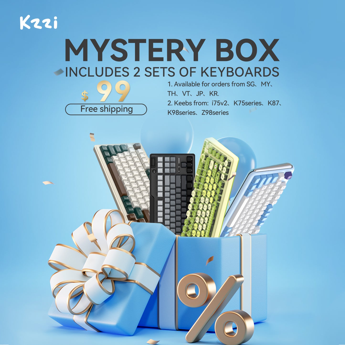Kzzi Mechanical keyboard Mystery Box