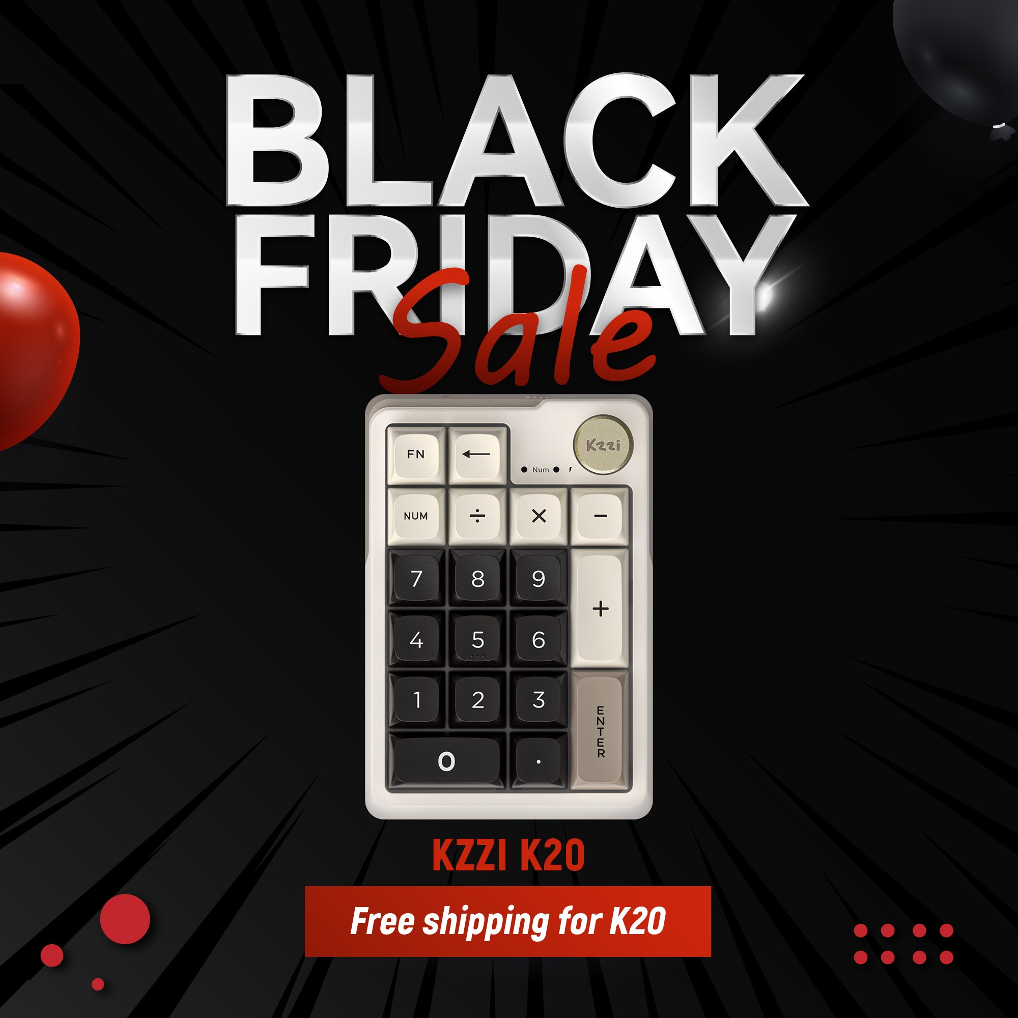 KZZI K20 Multi-function Knob Numpad