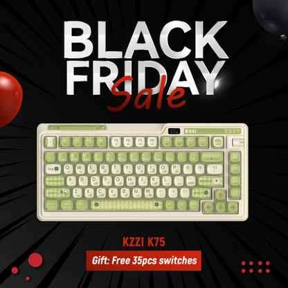 Kzzi k75 Dazzling Pudding Keycap Mechanical Keyboard