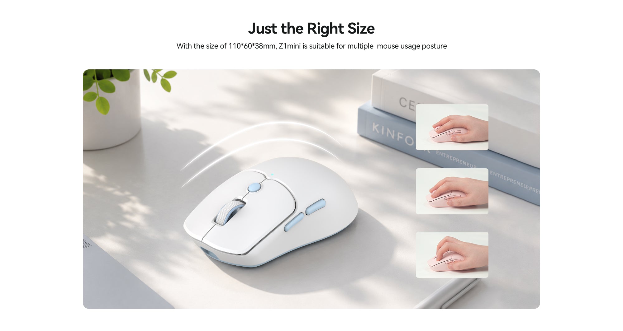 Kzzi Z1mini ergonomic computer mouse