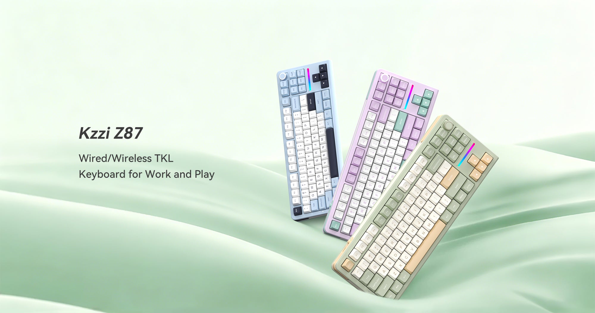 Kzzi Z87 3 colors TKL keyboards