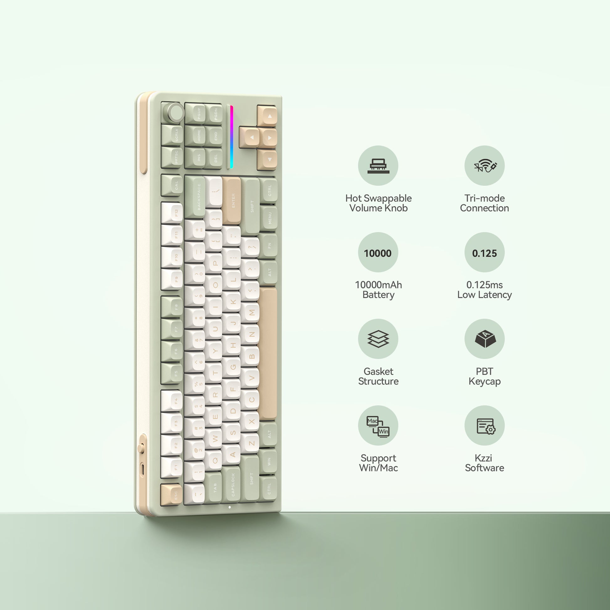 Kzzi Z87 TKL Keyboard for gaming office