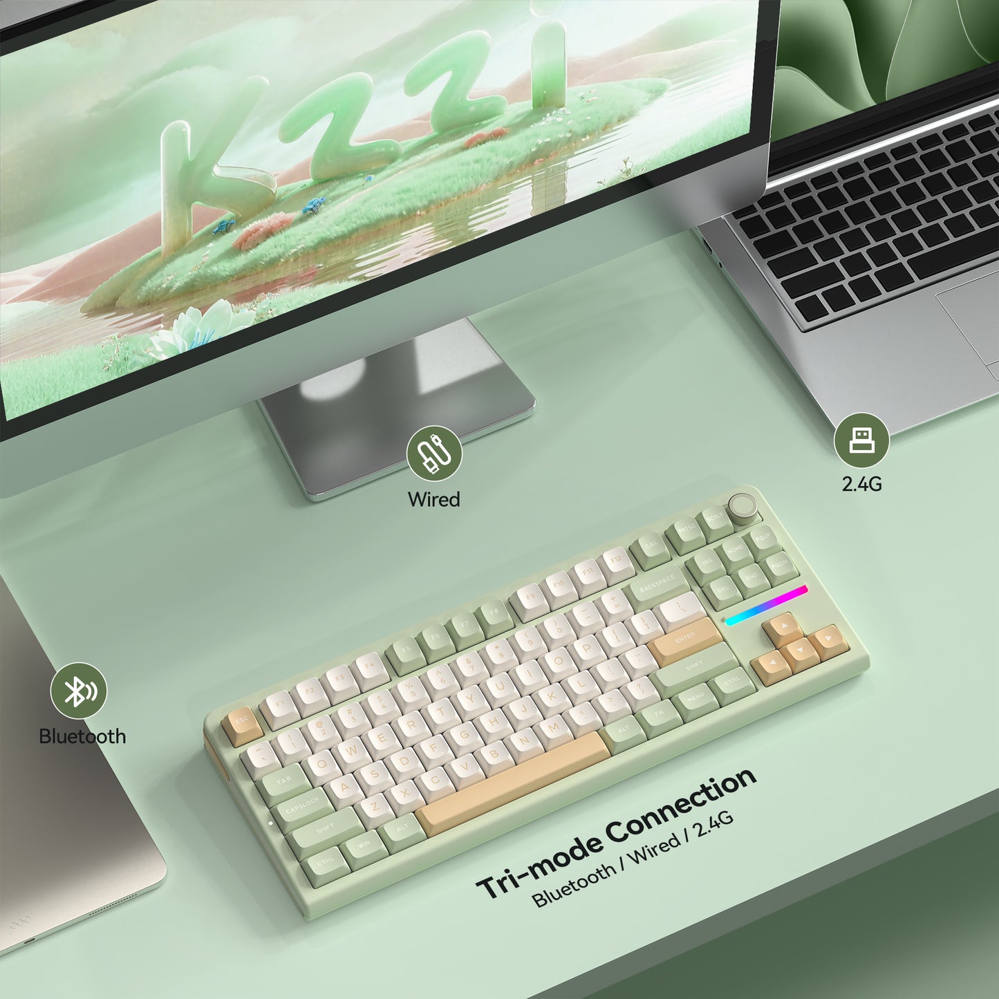 Kzzi Z87 Tri-mode TKL Keyboard