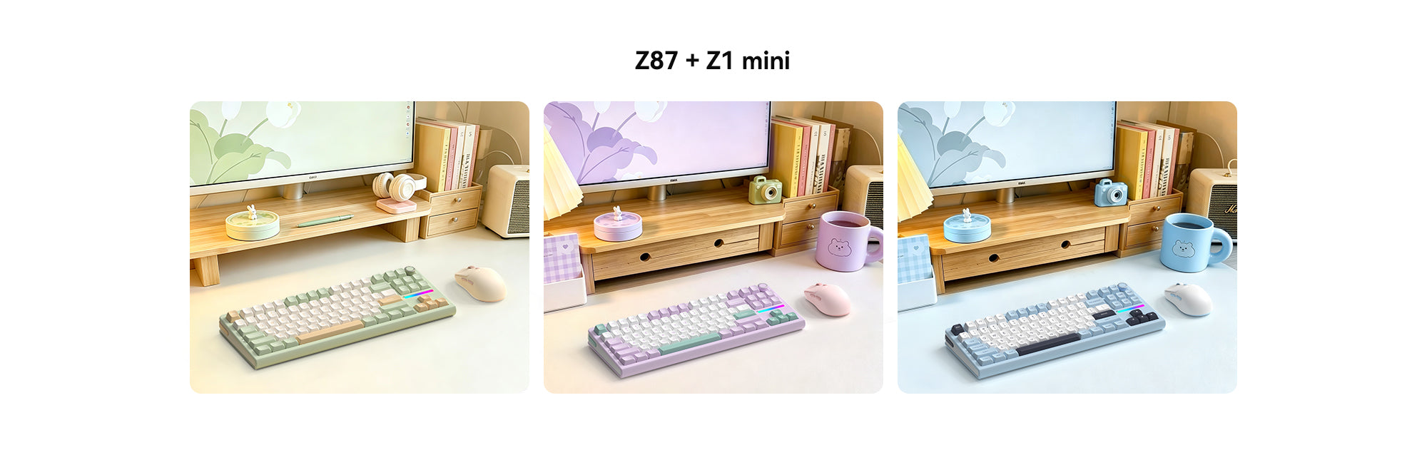 Kzzi Z87 Z1mini tri-mode keyboard mouse set