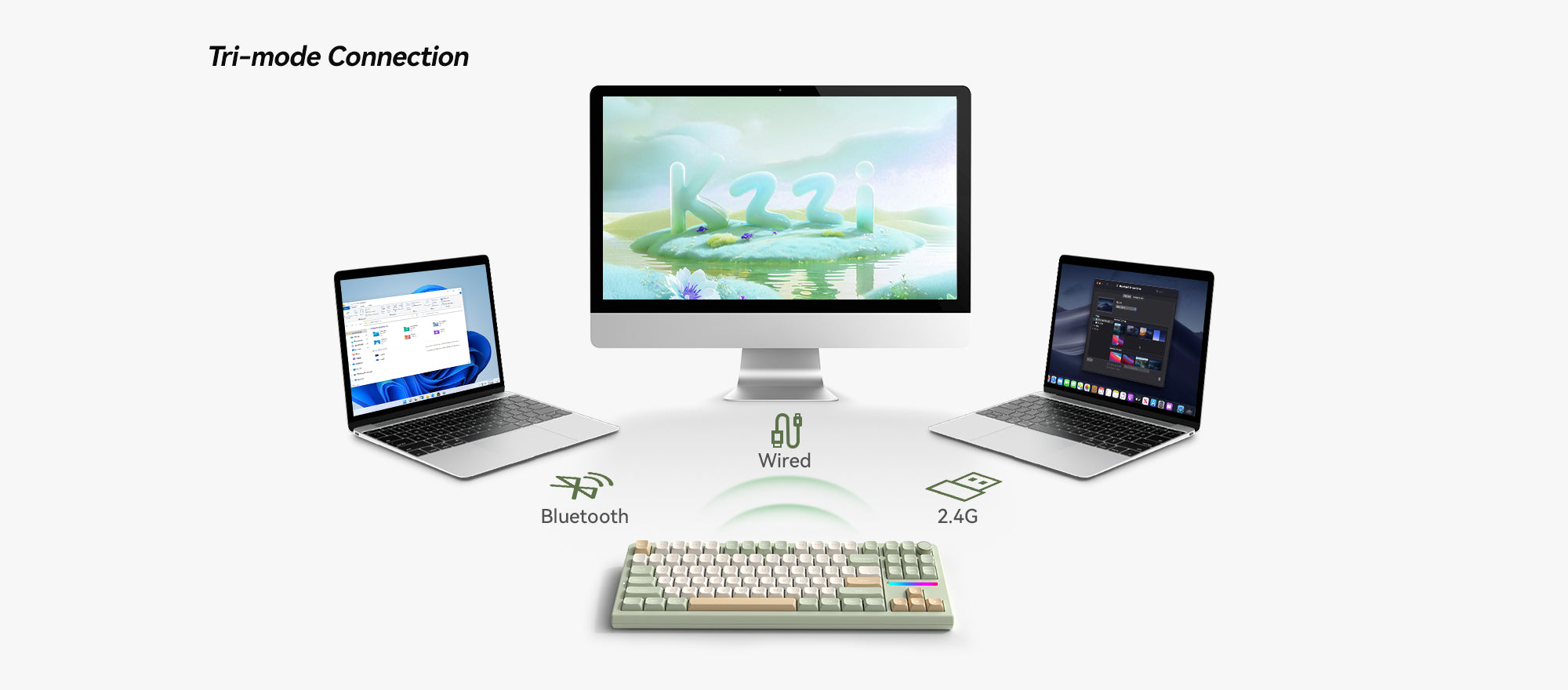 Kzzi Z87 wired wireless mechanical keyboard