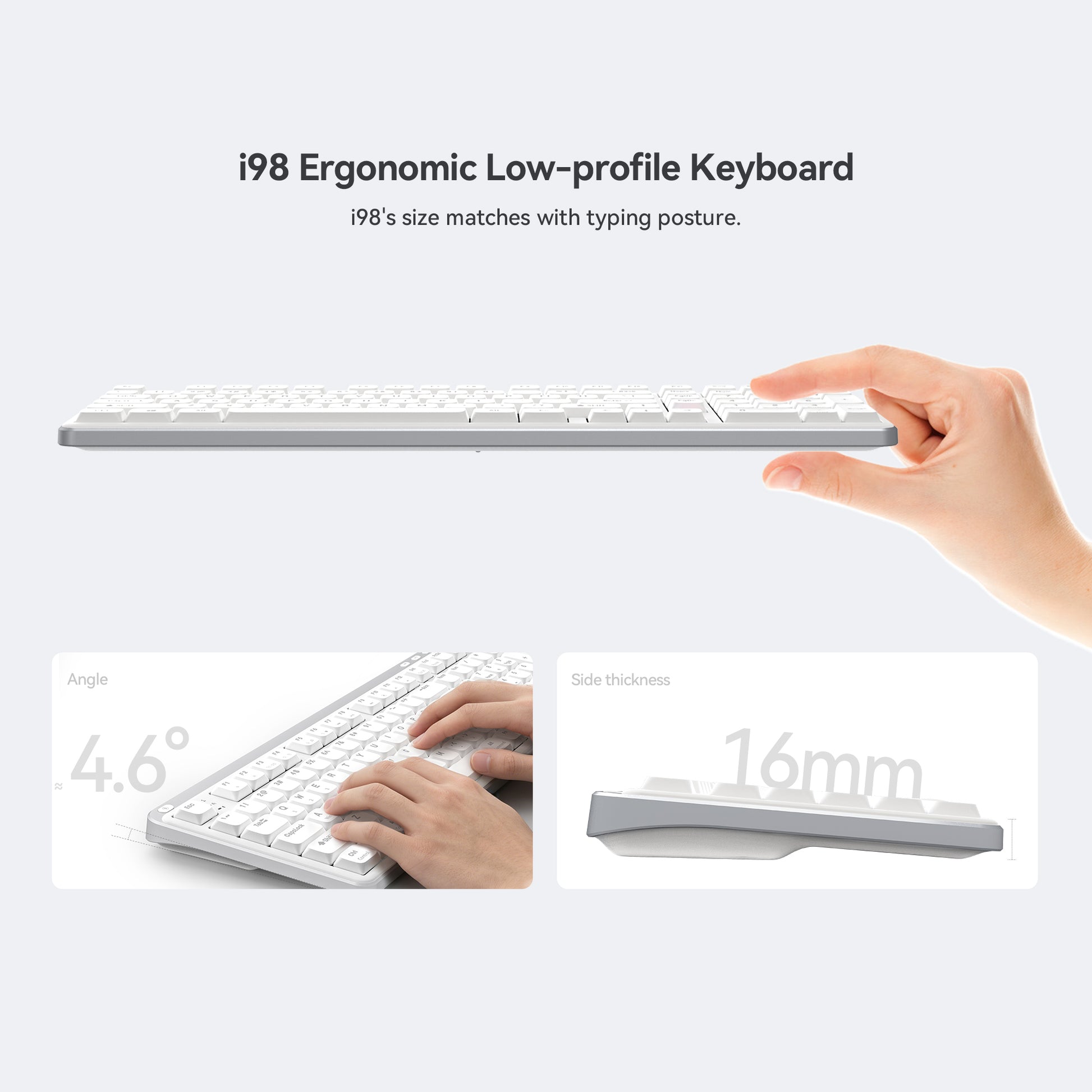 Kzzi i98 ergonomic low profile keyboard