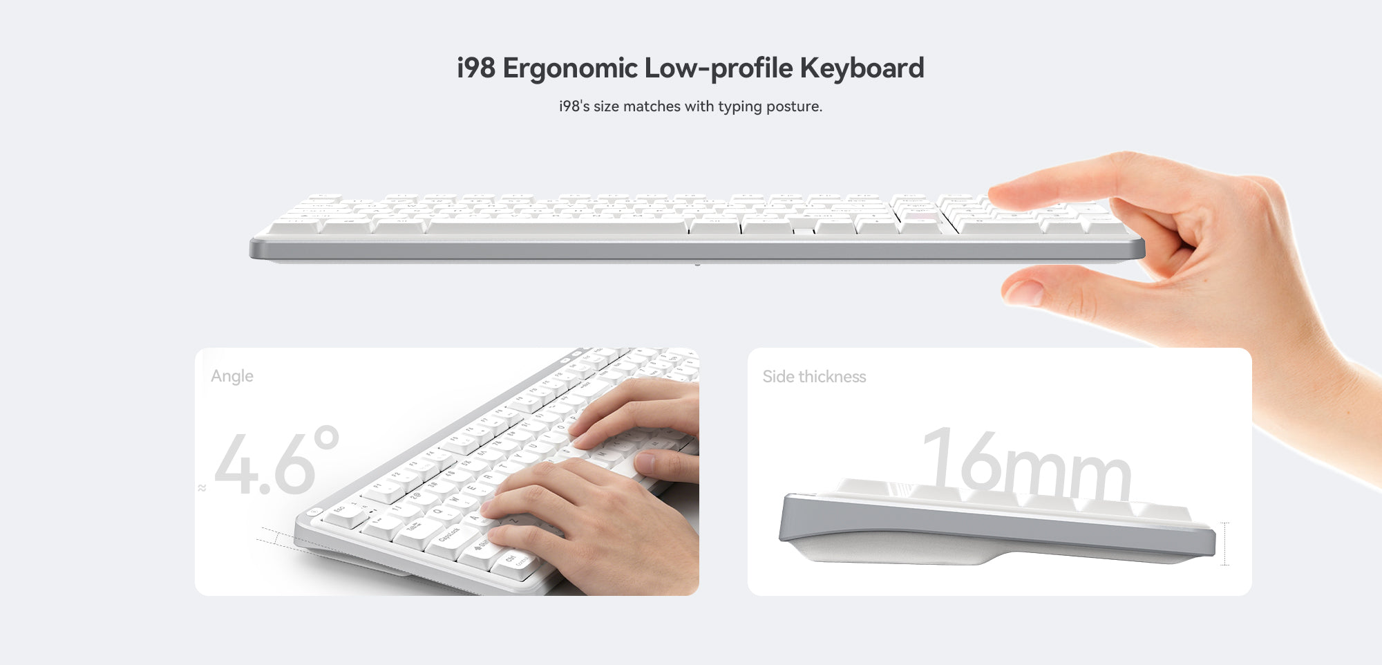 Kzzi i98 full size low profile keyboard for office