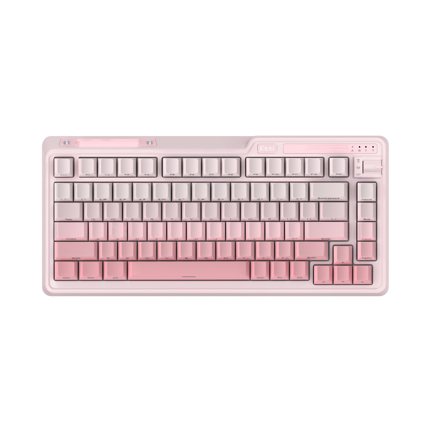 Kzzi k75 peach pink mechanical keyboard
