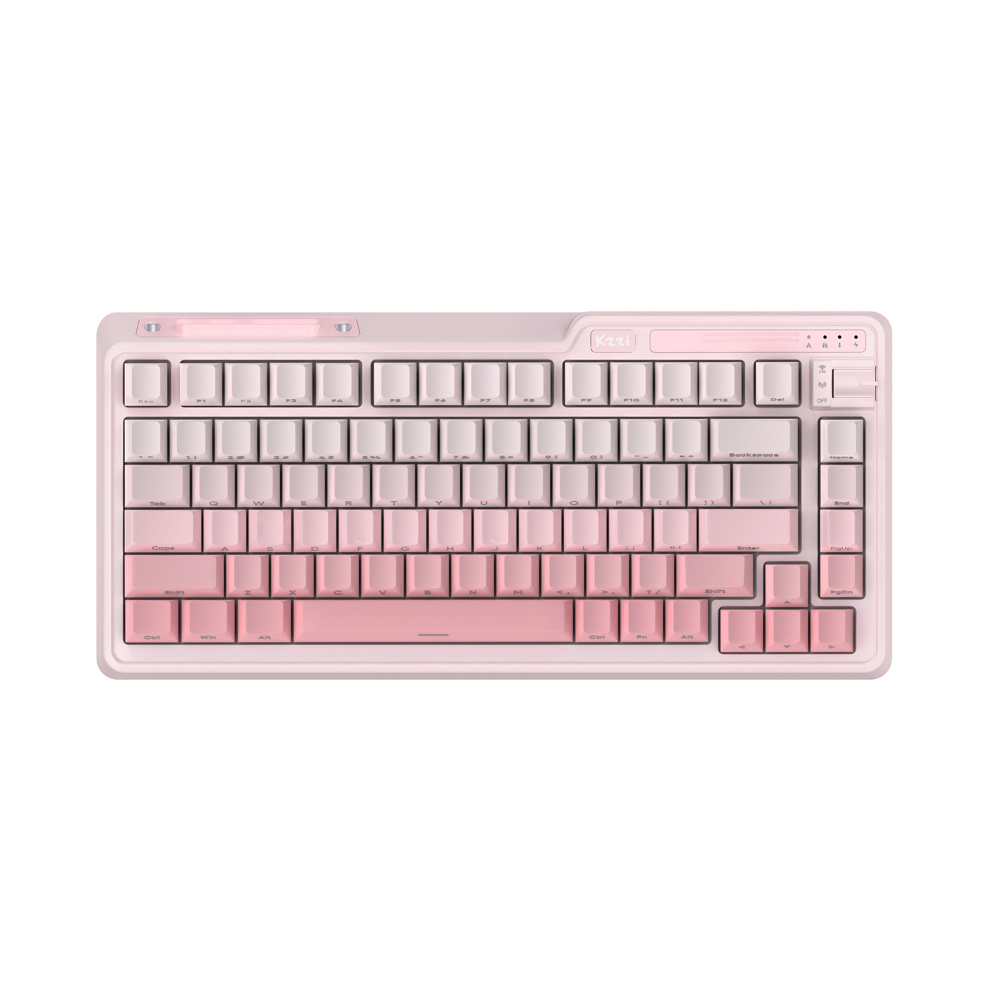 Kzzi k75 peach pink mechanical keyboard
