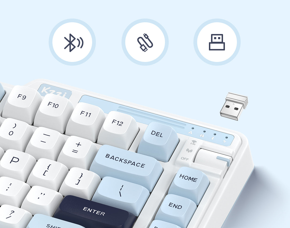 Kzzi k75v2 75 keyboard wireless