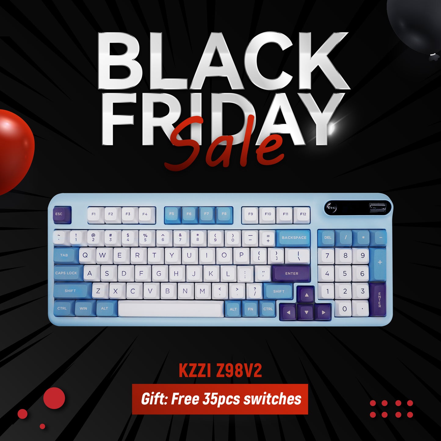 KZZI Z98v2 Mechanical Keyboard for Win/MAC