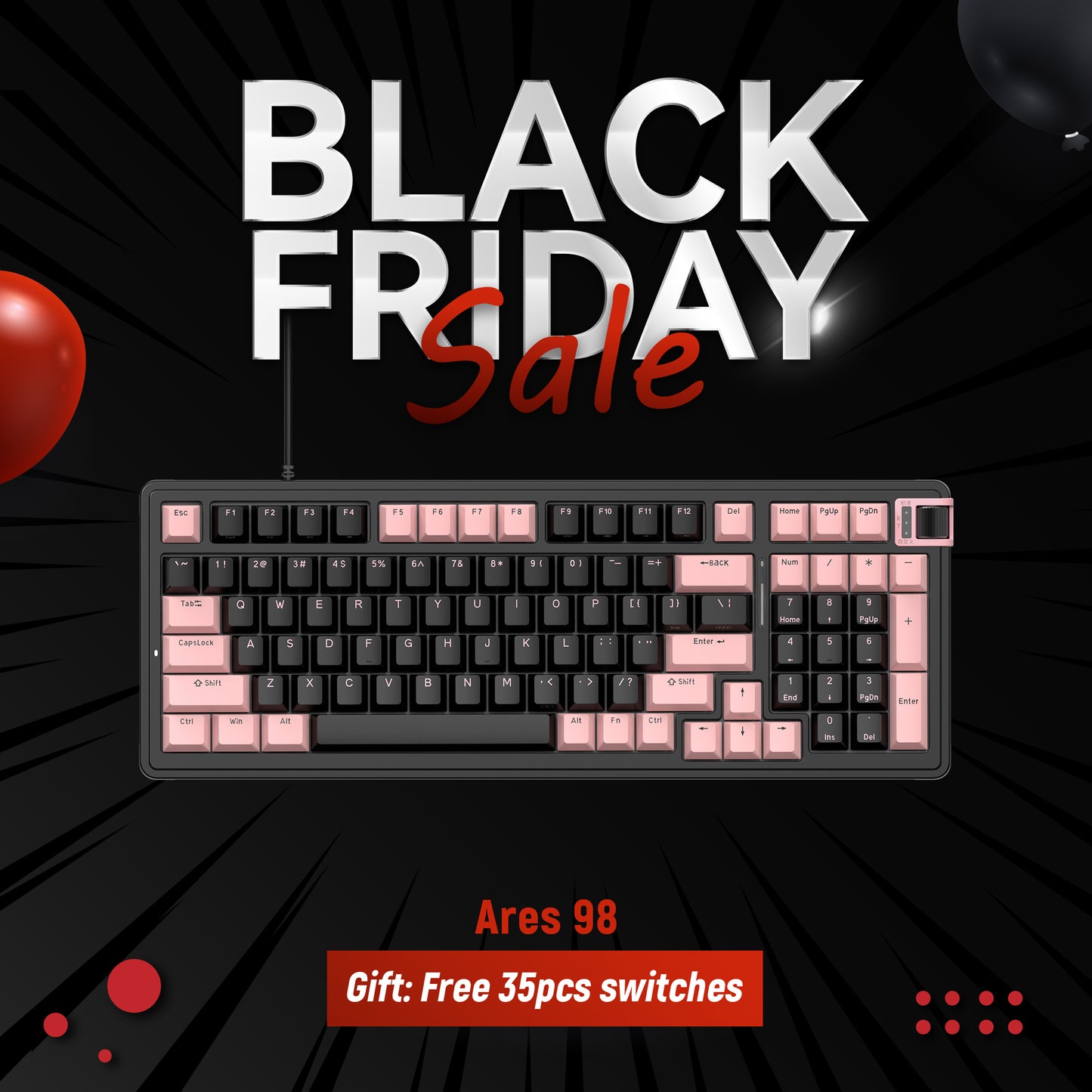 Kzzi Ares98 Hall Effect Magnetic Gaming Keyboard