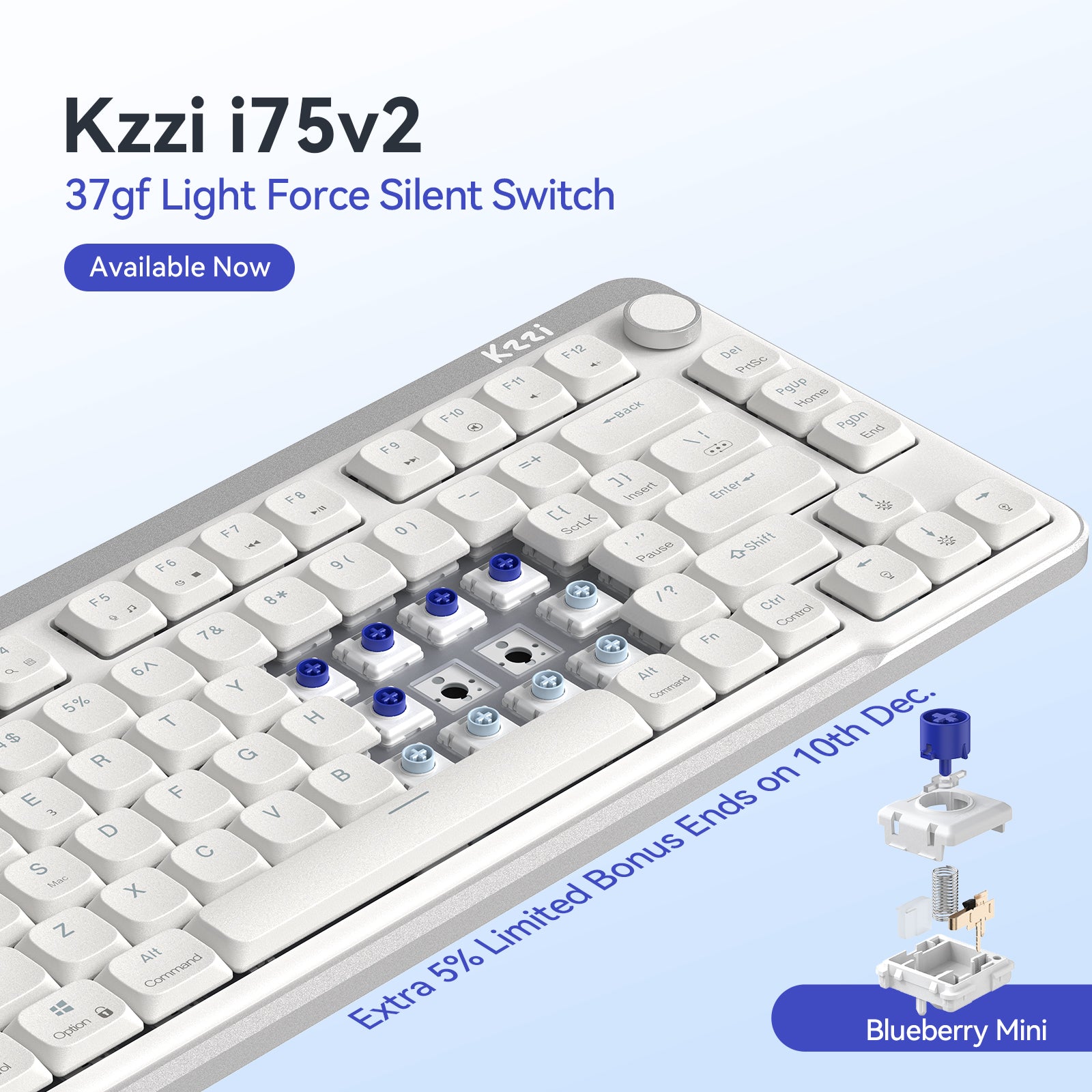 Kzzi i75V2 ロープロファイル メカニカルキーボード Kzzi I75 i75v2 Low Profile Mechanical Keyboard – Kzzi store