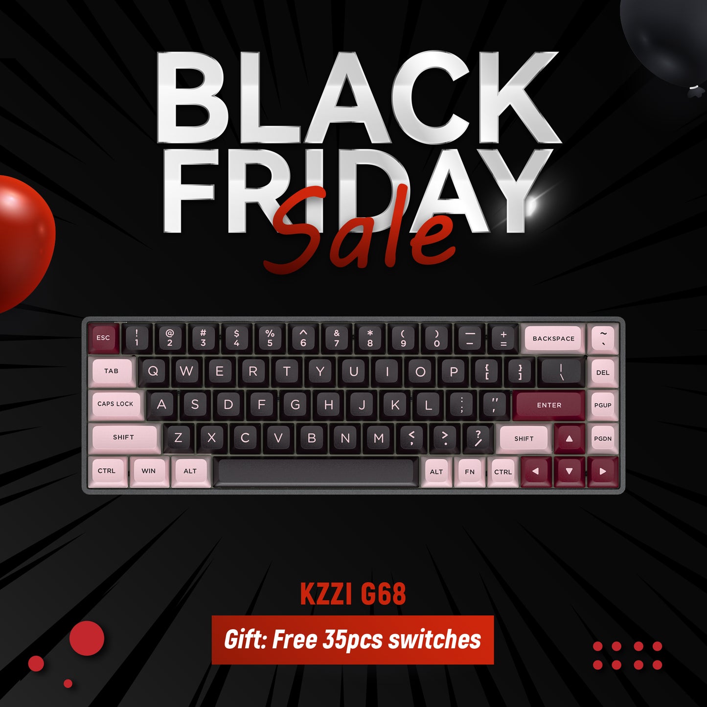 Kzzi G68 CNC Aluminum Magnetic Switch Keyboard