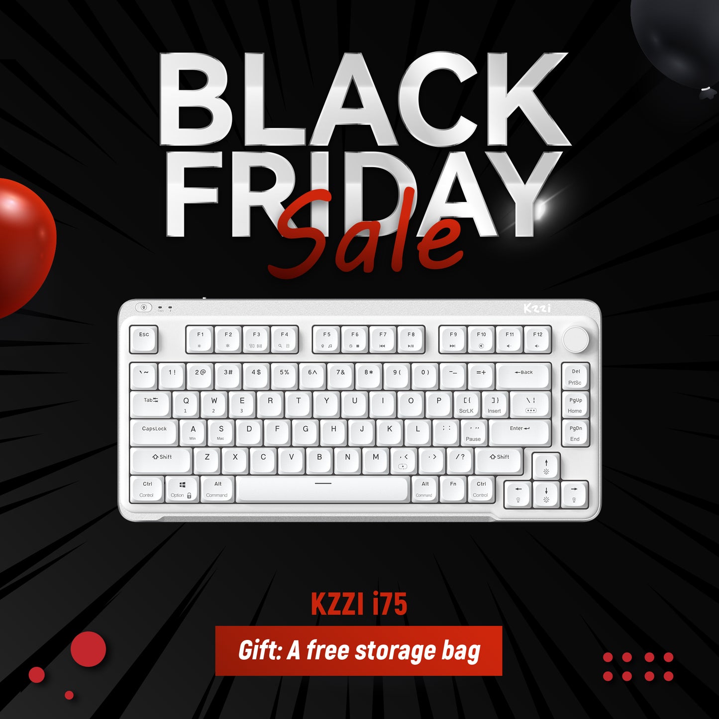 Kzzi I75 Low Profile Mechanical Keyboard