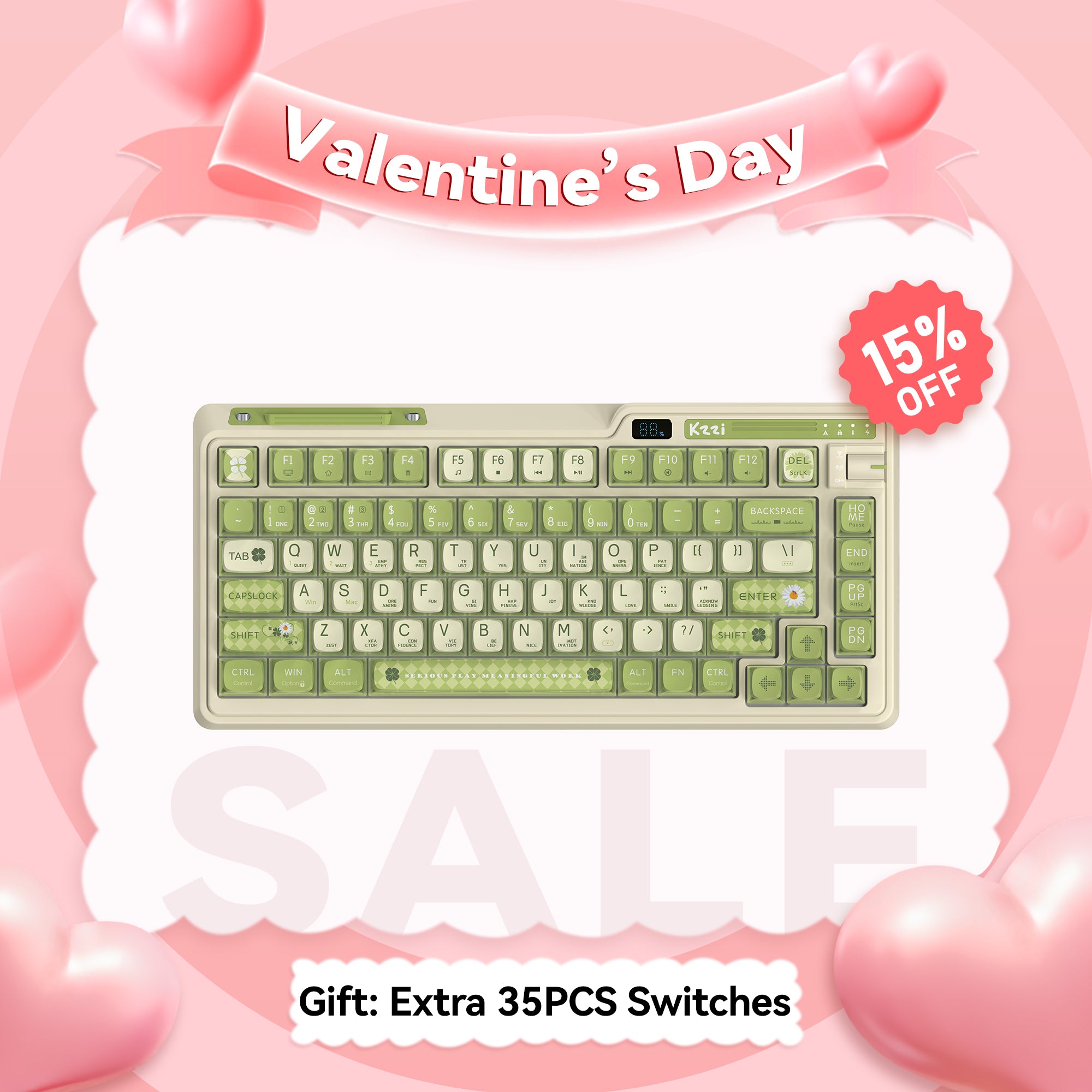 Kzzi k75 Dazzling Pudding Keycap Mechanical Keyboard – Kzzi store