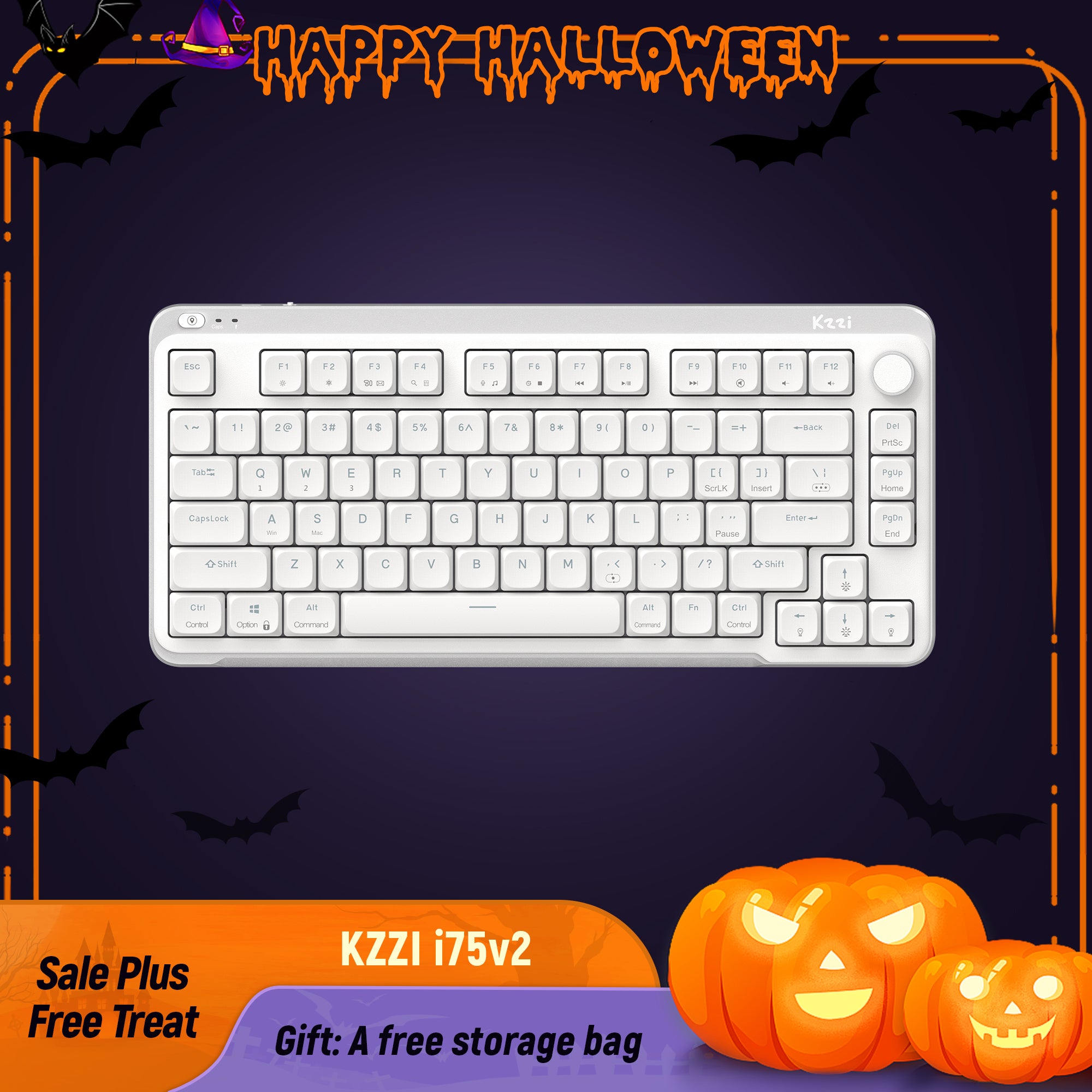 Kzzi i75V2 ロープロファイル メカニカルキーボード Kzzi I75 Low Profile Mechanical Keyboard – Kzzi store