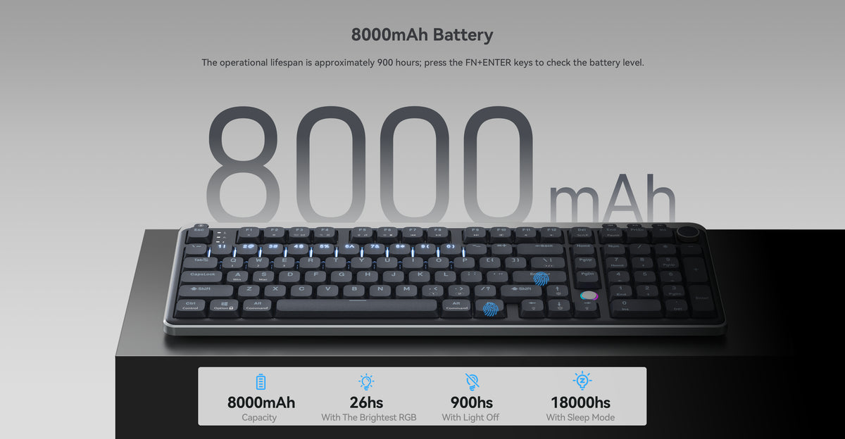 kzzi i98 8000mAh low profile keyboard