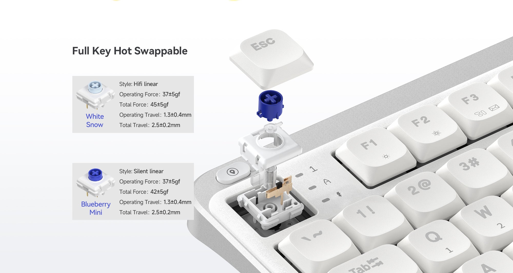 kzzi i98 light force low profile keyboard