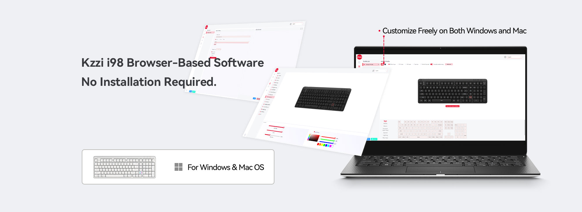 kzzi i98 low profile keyboard website software