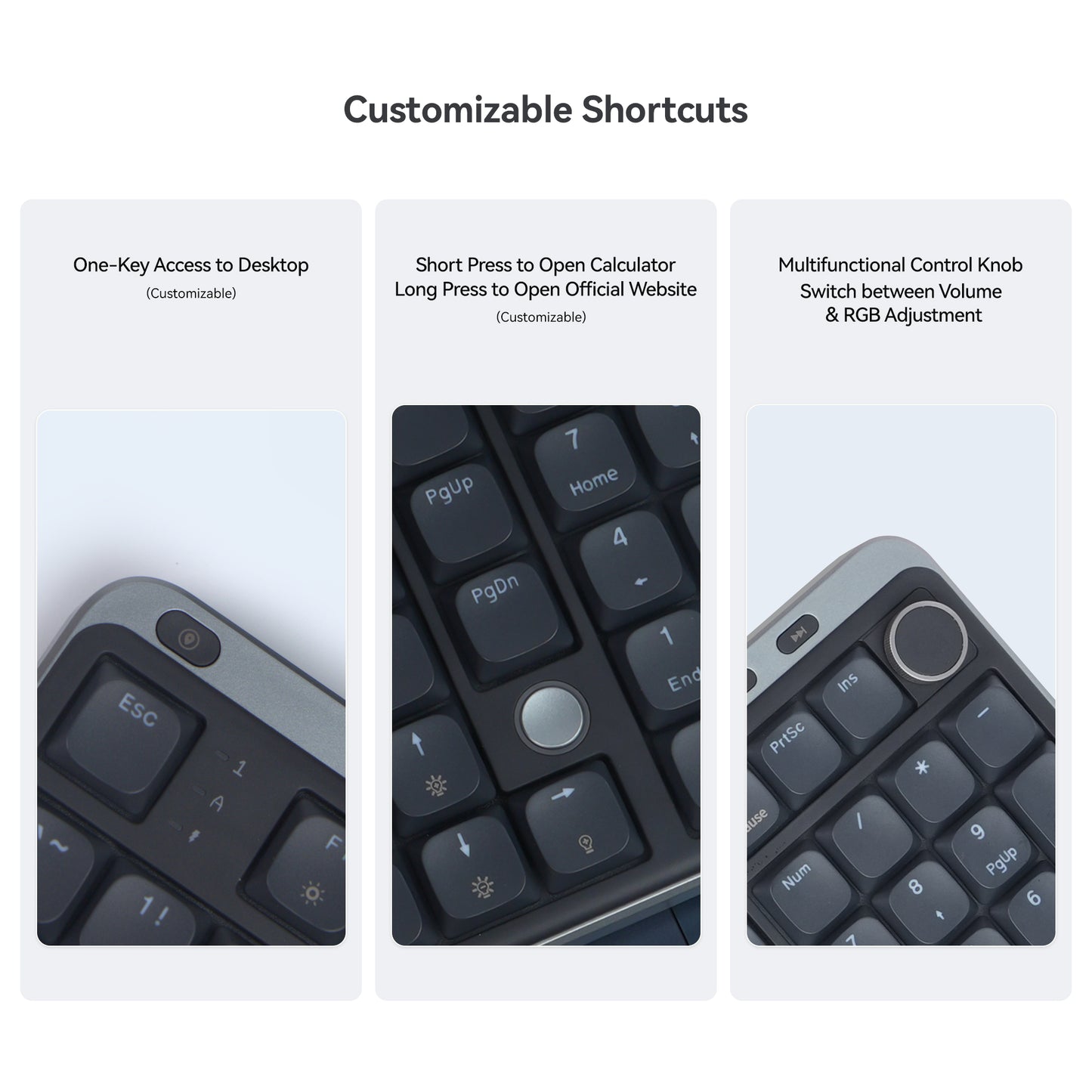 kzzi i98 low profile keyboard with customizable shortcuts