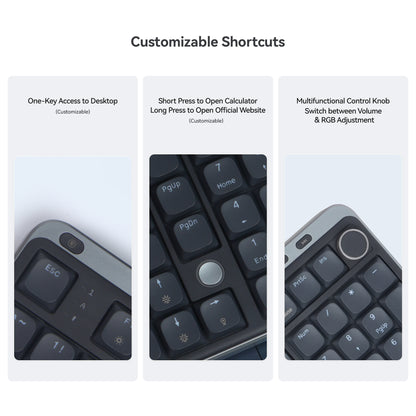 kzzi i98 low profile keyboard with customizable shortcuts