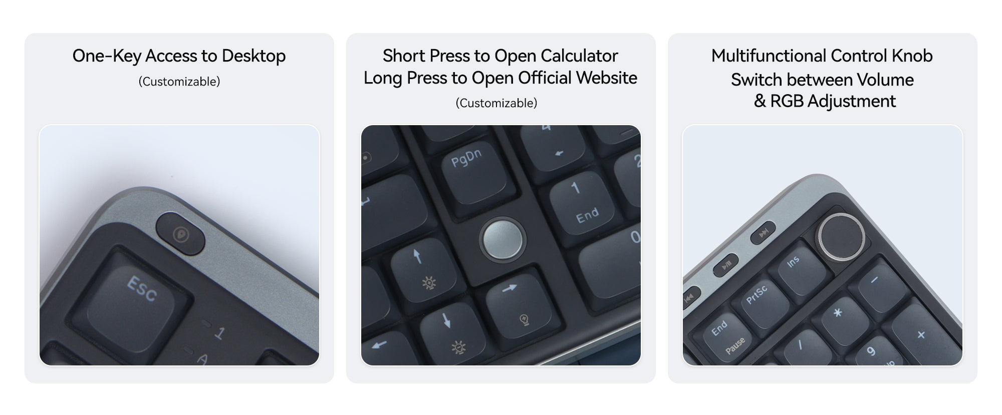 kzzi i98 low profile keyboard with shortcuts