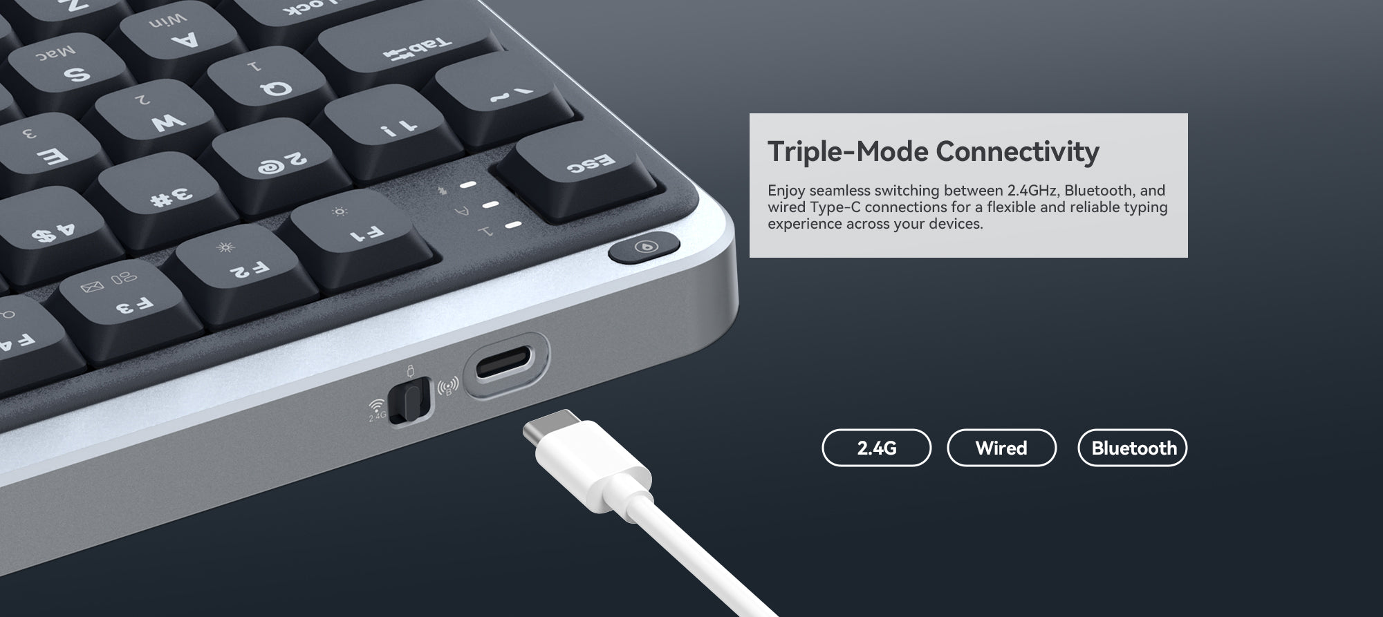 kzzi i98 tri mode low profile keyboard