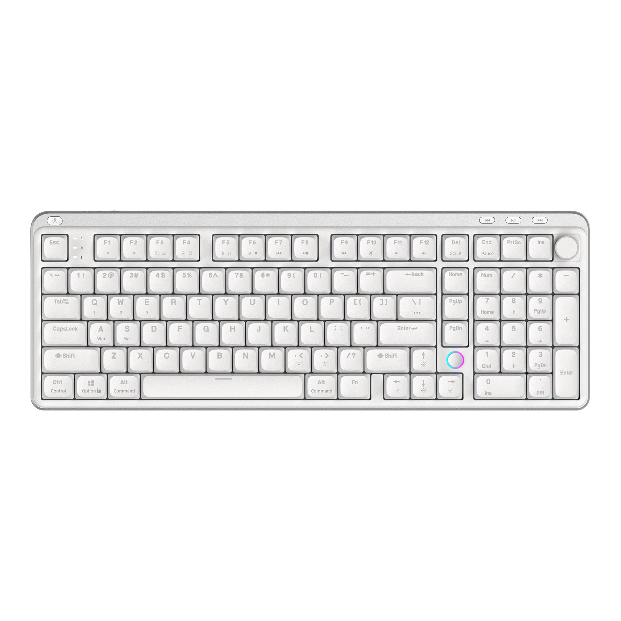 kzzi i98 white low profile full size keyboard