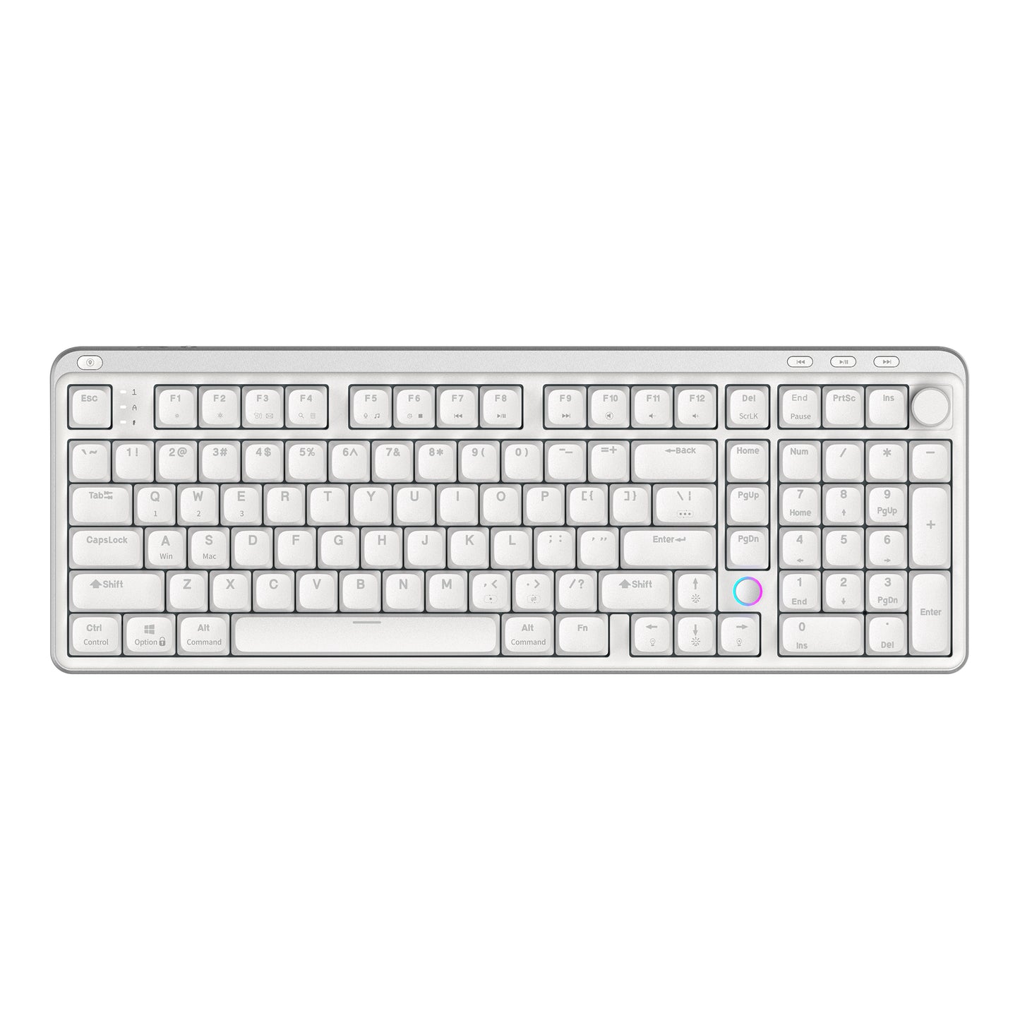 kzzi i98 white low profile full size keyboard