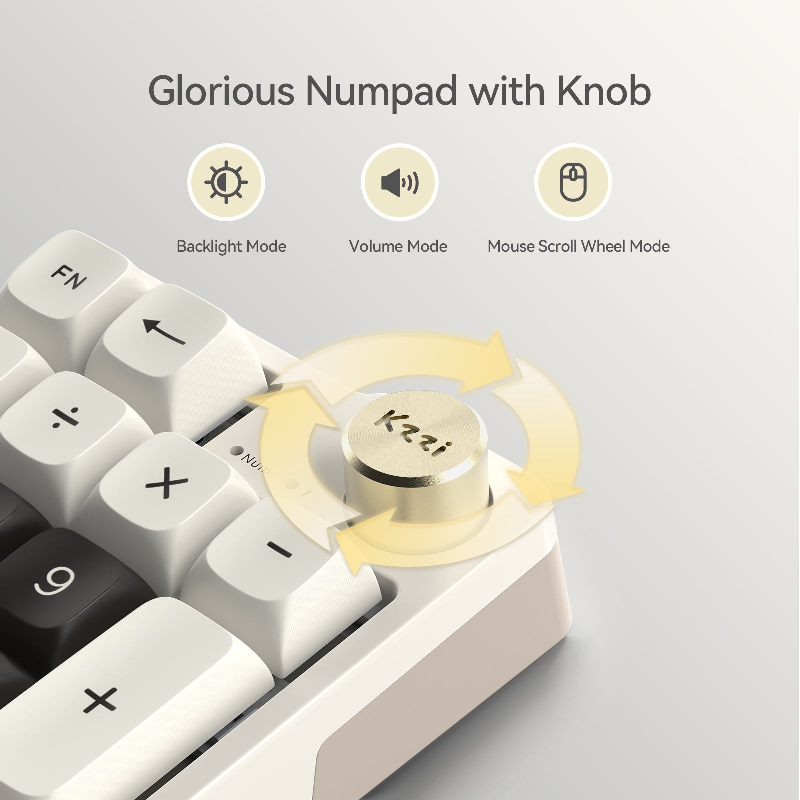 kzzi k20 numberpad keyboard with knob