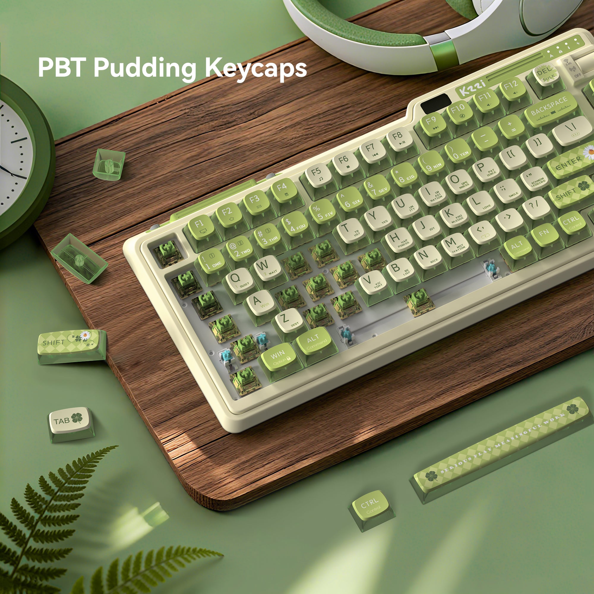 ☆★K★☆ Kzzi k75 Dazzling Pudding Keycap Mechanical Keyboard – Kzzi store