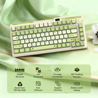 kzzi k75pro wireless rgb mechanical keyboard