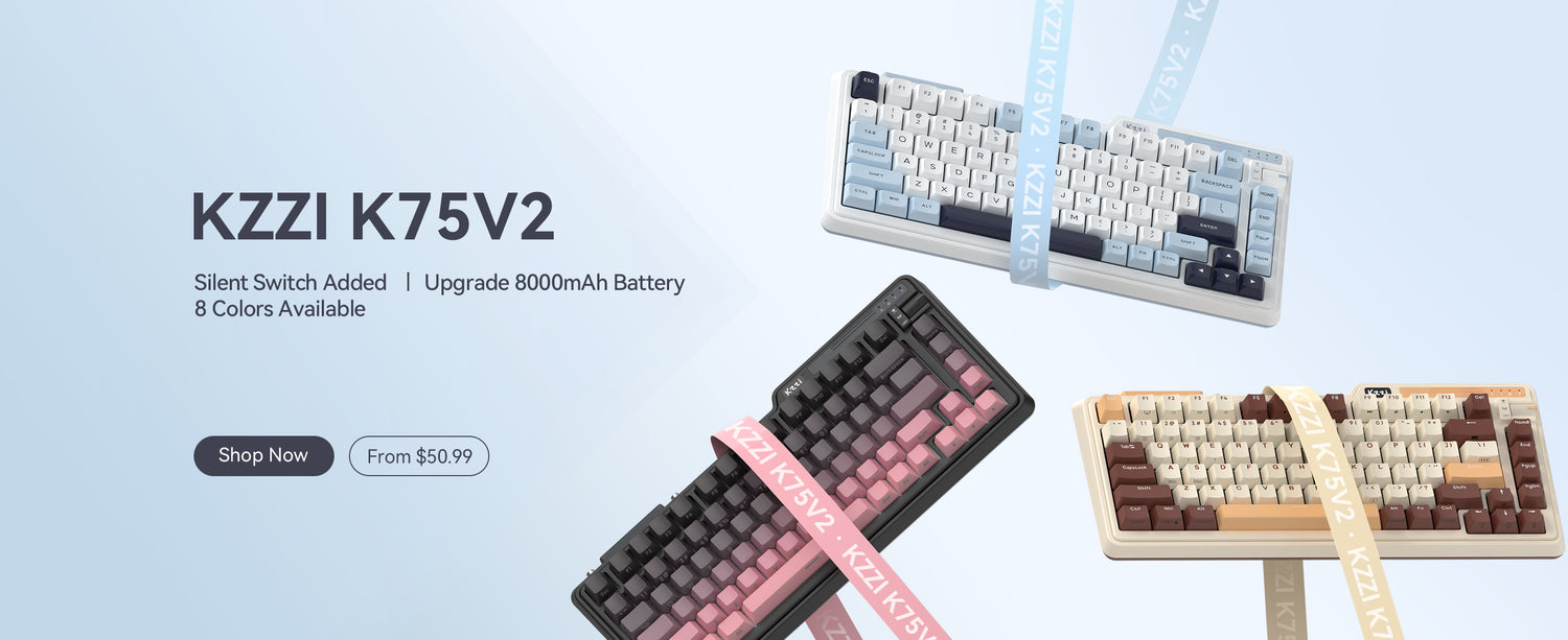 kzzi k75v2 budget tri-mode keyboard