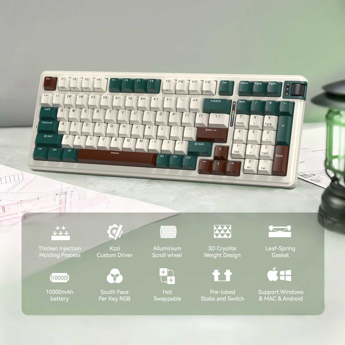 Kzzi K98v2 Retro Gaming Office Mechanical Keyboard – Kzzi store