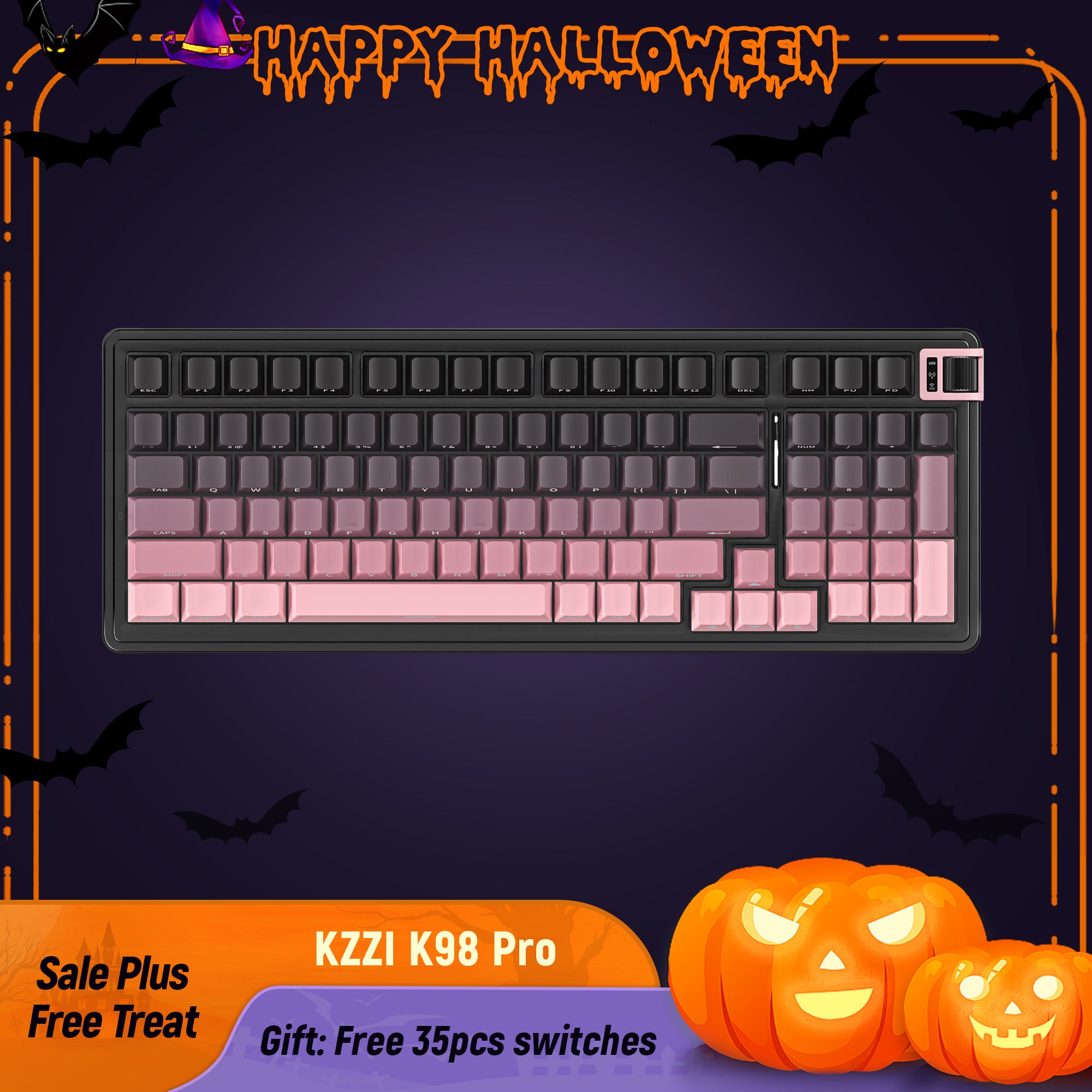 kzzi k98pro low latency gaming keyboard