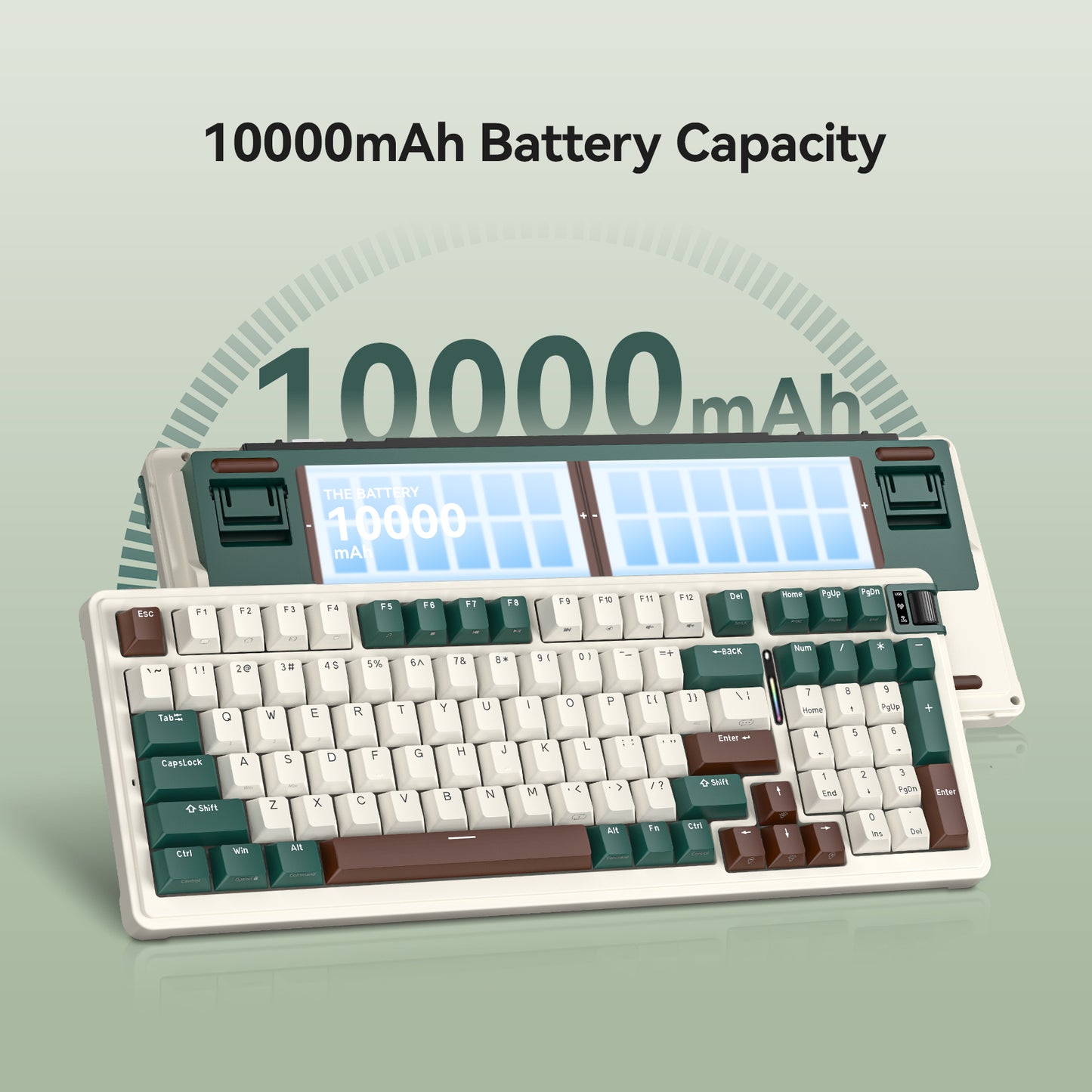 kzzi k98v2 10,000mAh battery wireless keyboard