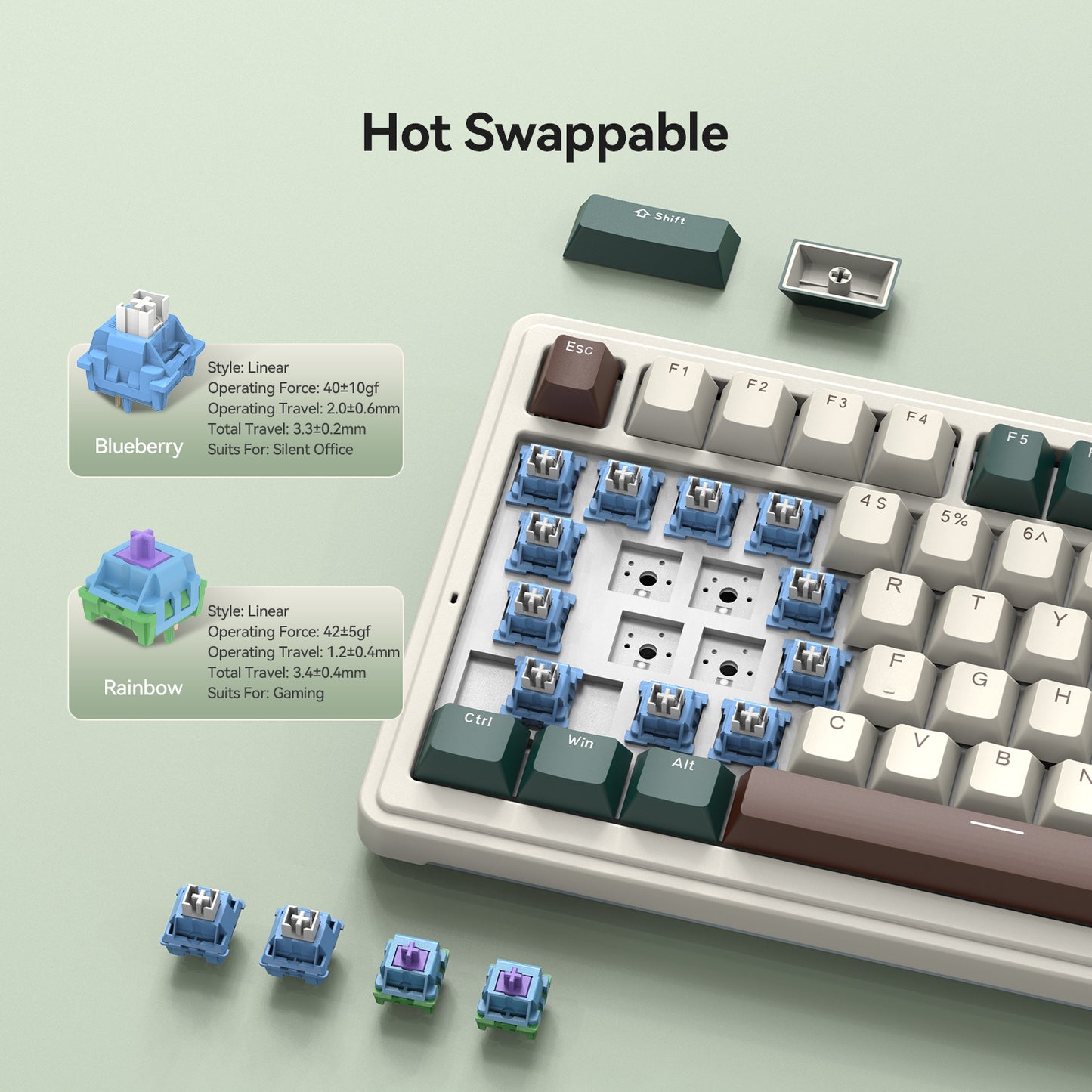 kzzi k98v2 hot swappable switch